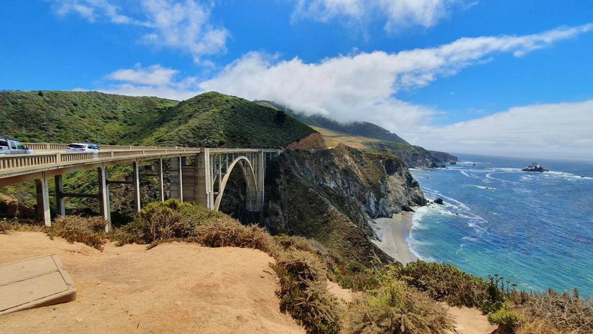 Big Sur coastal road redwood forest Bixby Creek Br
